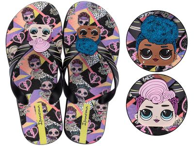 Sandalia Infantil Negro Lol 236 Ipanema