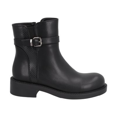 Botin Casual Mujer Negro Bucke Police