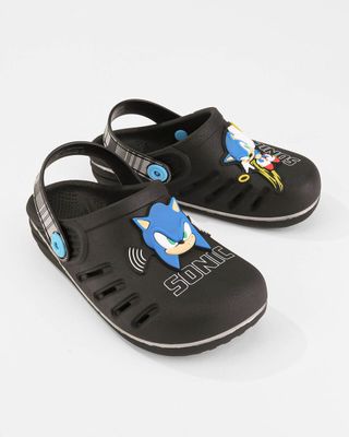 Sandalia Infantil Negro/Azul Sonic Speed Ipanema