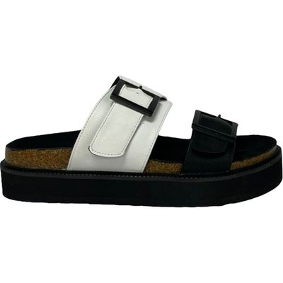 Imagen 1 del producto Sandalia Mujer Blanco/Negro London Detogni