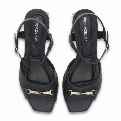 Imagen 2 del producto Sandalia Mujer Negro/Dorado Renee Piccadilly