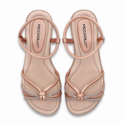 Imagen 2 del producto Sandalia Mujer Rosa Metalizado/Strass Taila Piccadilly