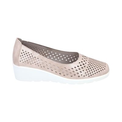 Zapato Mujer Dorado Confort Police