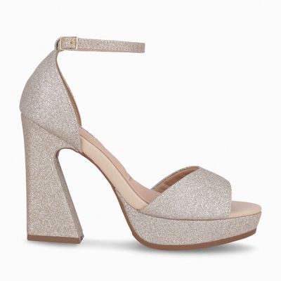 Sandalia Mujer Champagne/Glitter Cristine 319 Piccadilly