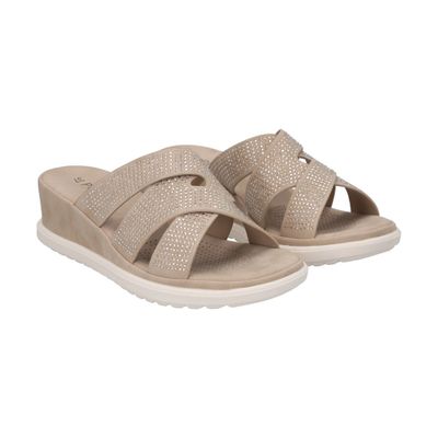 Sandalia Mujer Beige Lili Police