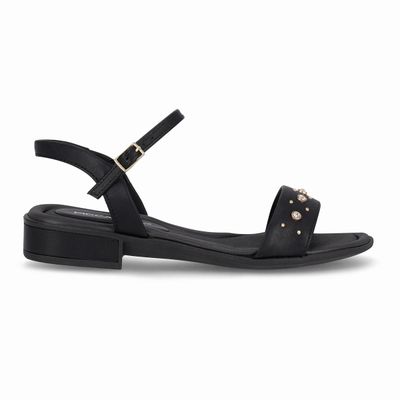 Sandalia Mujer Negro/Strass Taila 68  Piccadilly