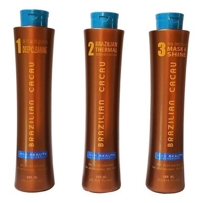 KIT ALISADO BRAZILIAN CACAU MAR BEAUTY 500ML