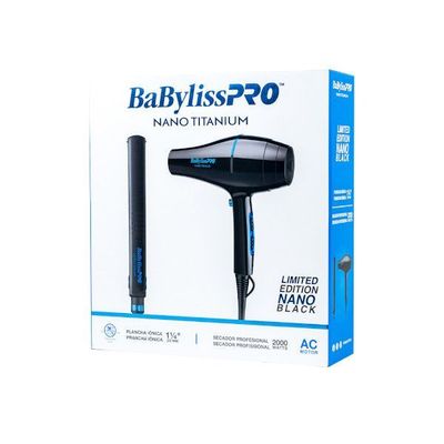 Imagen 2 del producto KIT NANO TITANIUM BLACK PLANCHA + SECADOR BABYLSSP