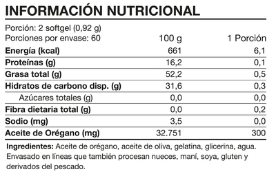 Imagen 2 del producto Aceite de Orégano 120 Softgels - Foodtech