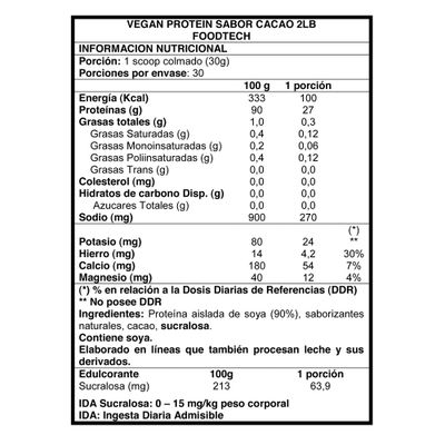 Imagen 2 del producto Vegan Protein 2LB - Foodtech Mixed Berries