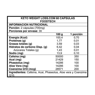 Imagen 2 del producto Keto Weight Loss 60 Caps