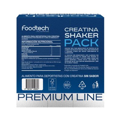 Imagen 2 del producto Pack Creatina 300gr + Shaker Blue White - Foodtech