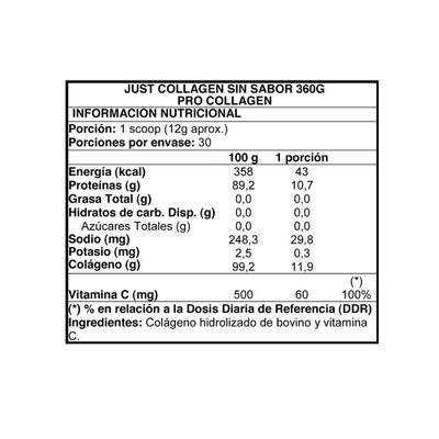 Imagen 2 del producto Just Collagen 360g - Pro Collagen