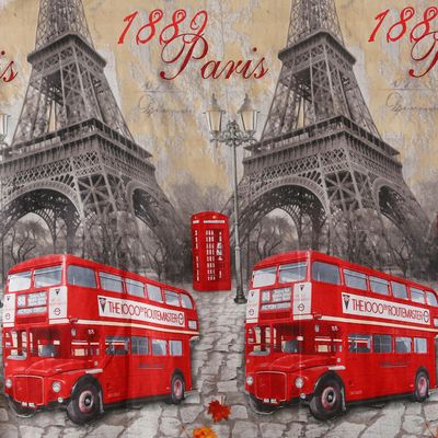 Imagen 2 del producto Cortina de Baño Diseño Vintage sin Forro