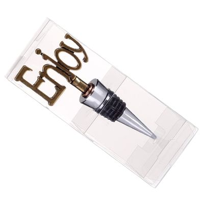 Tapón Decorativo Botella Enjoy Para Vino Gold