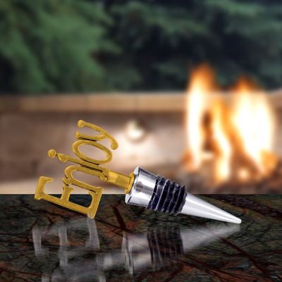 Imagen 2 del producto Tapón Decorativo Botella Enjoy Para Vino Gold