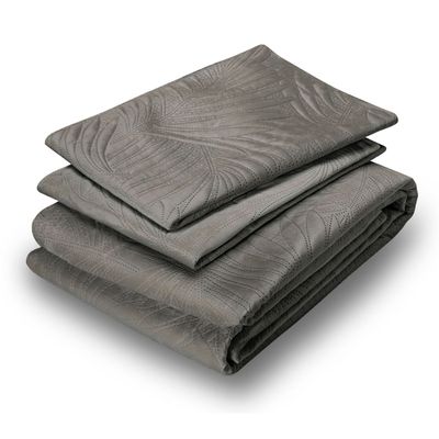 Imagen 2 del producto Quilt Liso Velvet Ibiza Gris Superking