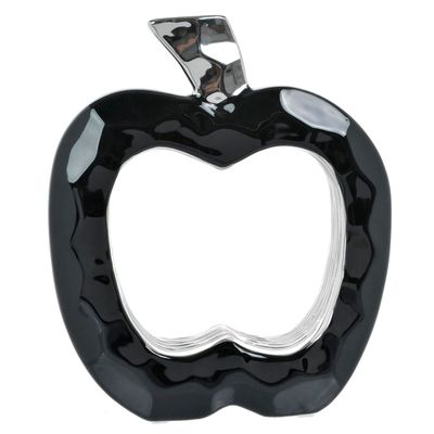 Figura Decorativa Manzana Boston Negra