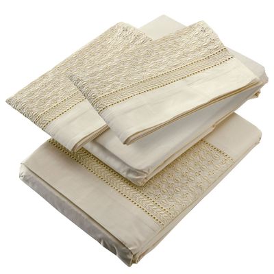 Imagen 2 del producto Juego de Sabanas T180 Broderie Beige King
