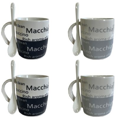 Imagen 2 del producto Juego Tazones Decorati C/Cuchara Cappuccino 8 Pzas