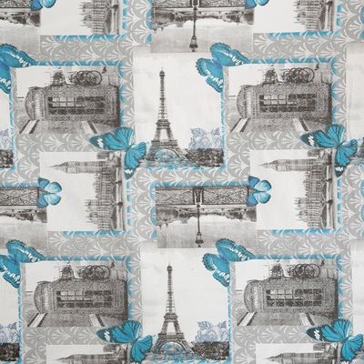 Imagen 2 del producto Cortina de Baño Diseño Eiffel sin Forro