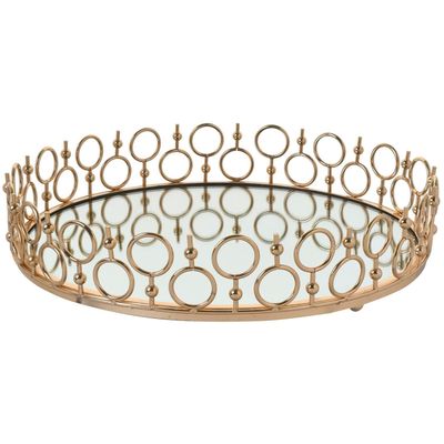 Centro de Mesa Decorativo Amberes Circular Gold