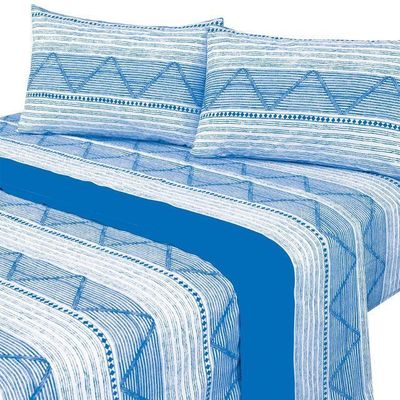 Juego de Sábanas T144 Superking Napoli Blue