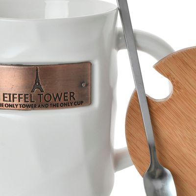 Imagen 2 del producto Jgo Tazón Decorativ Eiffel C/Tapa y Cuchara Blanco