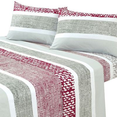 Juego de Sabanas T144 Superking Telar Burdeo