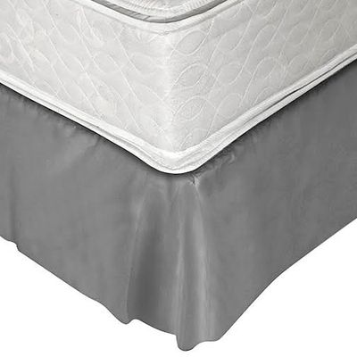 Faldón 144 hilos Clásico Liso 2 Plazas Gris