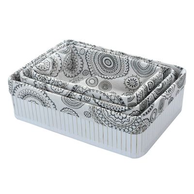 Set de Canastas Antonia Blanca 3 Piezas