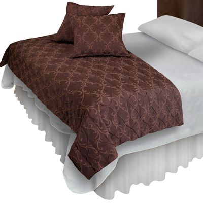 Piecera Con Fundas Barroco Chocolate Reversible