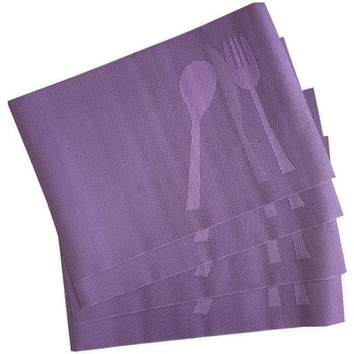 Set de Individuales Decorativo Cubierto 4 Piezas Morado