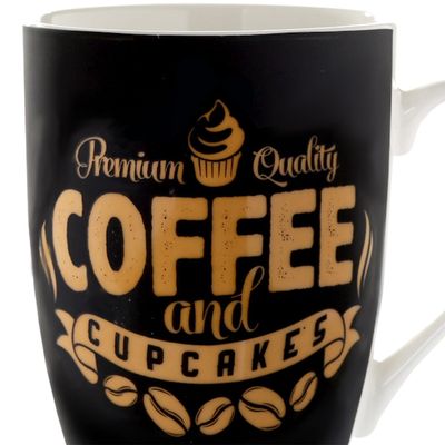 Imagen 2 del producto Tazon Decorativo Lungo Con Cuchara Negro