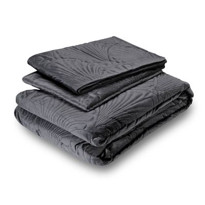 Imagen 2 del producto Quilt Liso Velvet Paris Grafito King