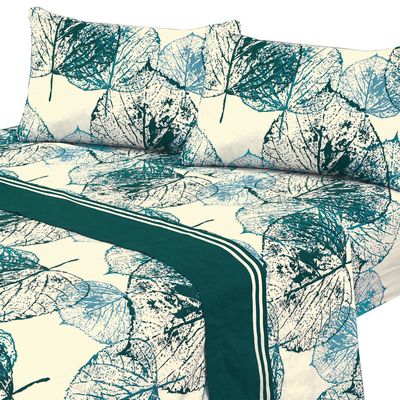 Juego de Sabanas T144 2 Plazas Catalina Turquesa