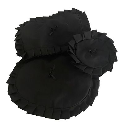 Imagen 2 del producto Juego Cortina Recogida para Baño Lisa Negro