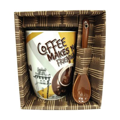 Imagen 1 del producto Tazón Decorativo con Cuchara Friendly 2 Piezas