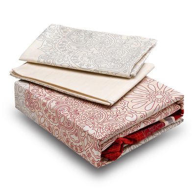 Imagen 2 del producto Juego de Sabanas T144 1 Plaza Delhi Bordo