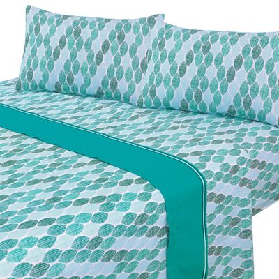 Imagen 1 del producto Juego de Sabanas T144 2 Plazas Sidney Turquesa
