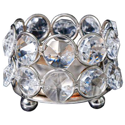 Portavela Decorativo Verdún Silver Bajo