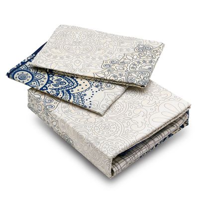 Imagen 2 del producto Juego de Sabanas T144 King Delhi Azul