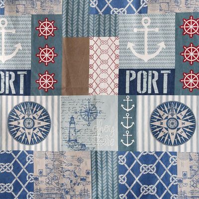 Imagen 2 del producto Cortina para Baño Diseño Marina con Forro