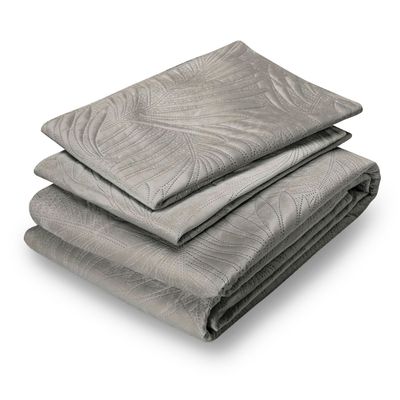 Imagen 2 del producto Quilt Liso Velvet Paris Gris Perla Superki