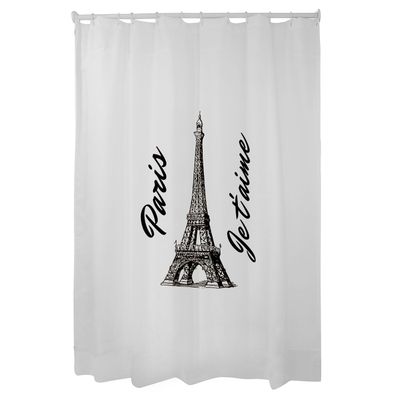 Cortina para Baño Estampada Eiffel Paris