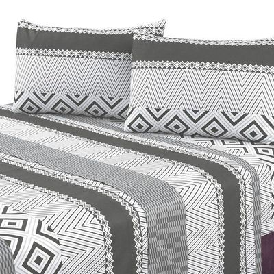 Juego de Sabanas T144 Illinois Grey 2 Plazas