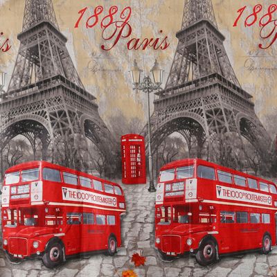 Imagen 2 del producto Cortina para Baño Diseño Vintage con Forro