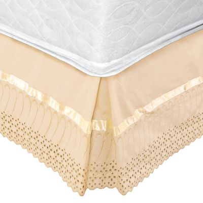 Faldón 144 hilos Broderie Amanda King Beige