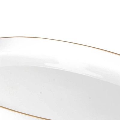 Imagen 2 del producto Bandeja Decorativa Chicago Ovalada Blanca