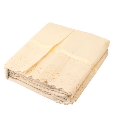 Imagen 2 del producto Faldón 144 hilos Broderie Amanda 2 Plazas Beige